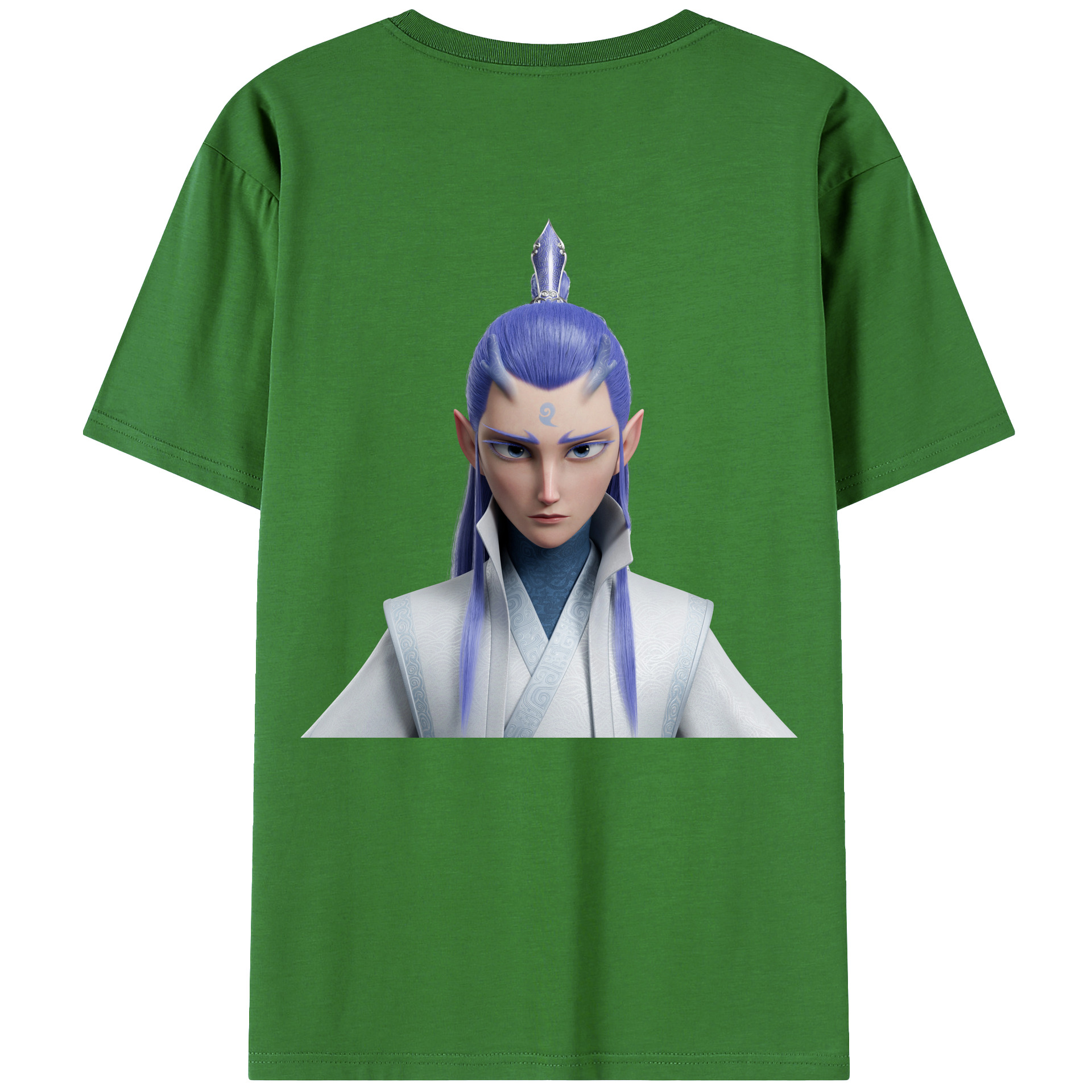 （画像用） Ne Zha 2 ナタ 魔童の大暴れ レディース半袖Tシャツ(バックプリント)